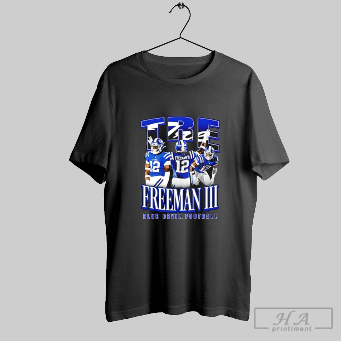 Official Tre Freeman Iii Blue Devil Football Graphic - Adult & Kids T-Shirts, Sweatshirts & Hoodies apparel design preview 1