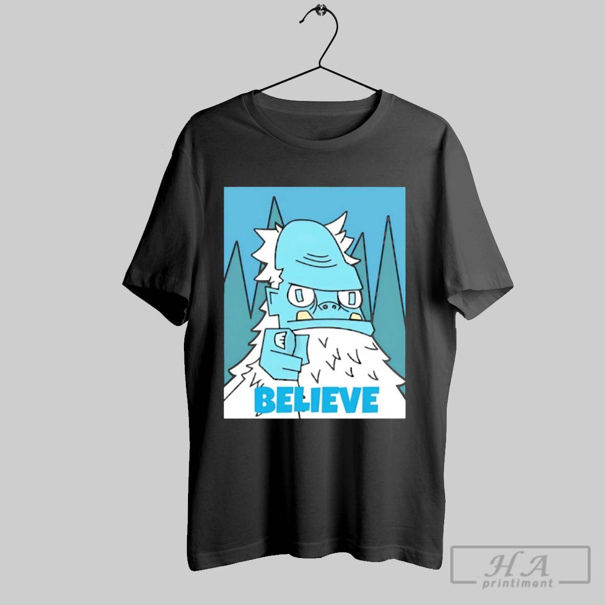 Official Trendy Abominable Snowman Believe - Adult & Kids T-Shirts, Sweatshirts & Hoodies apparel design preview 1