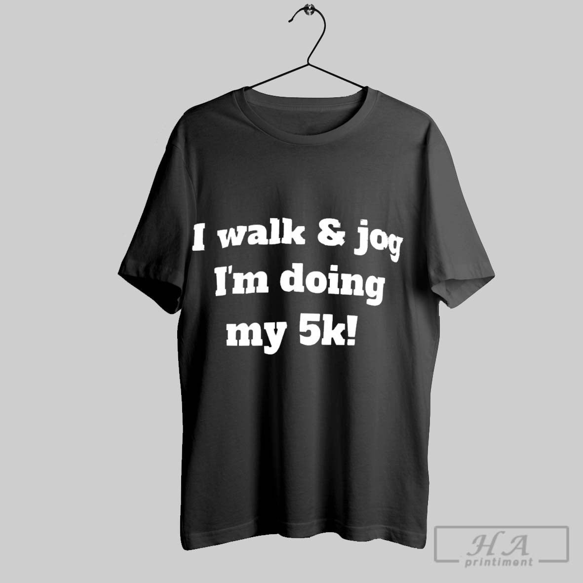 Official Trendy I Walk And Jog Im Doing My 5k - Adult & Kids T-Shirts, Sweatshirts & Hoodies apparel design preview 1