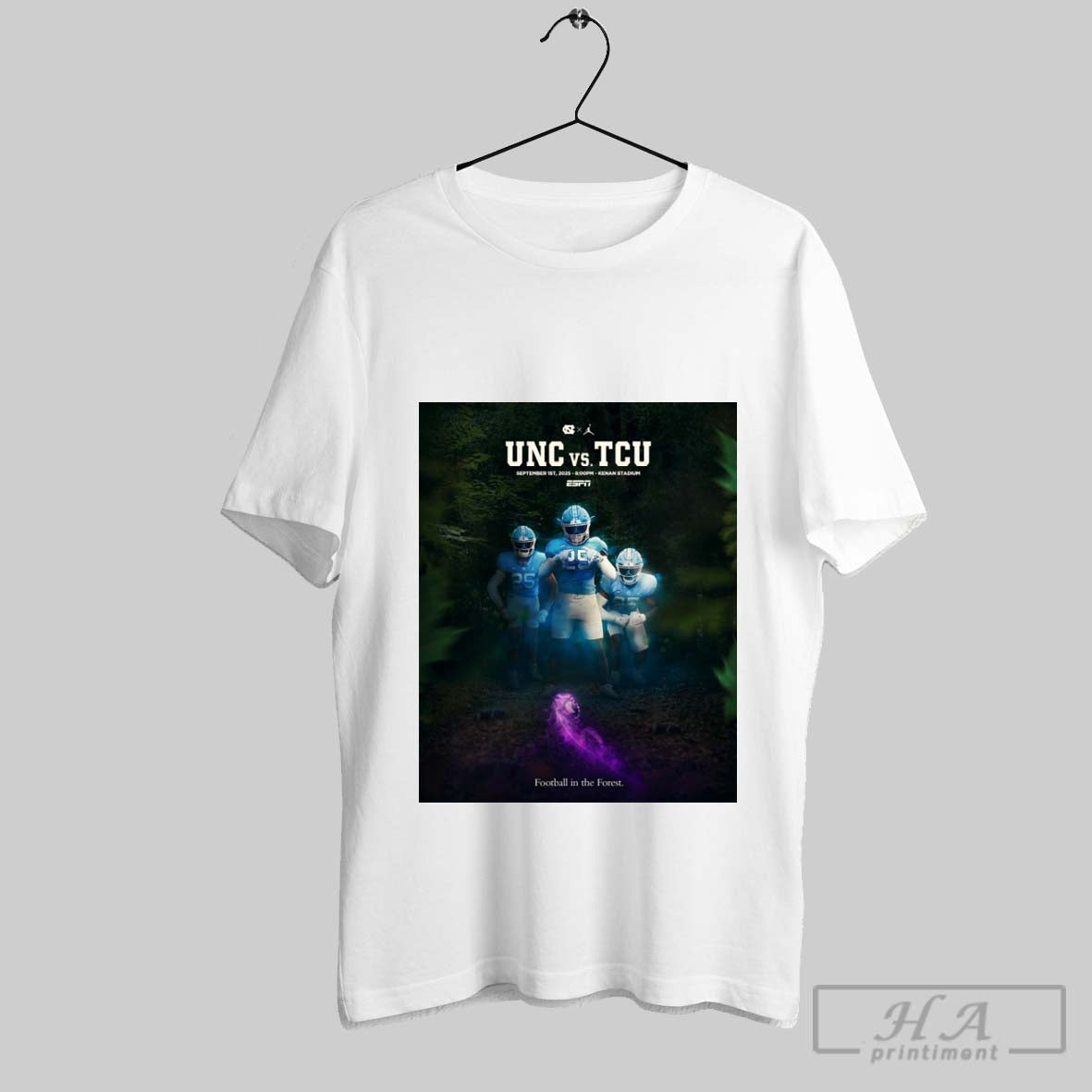 Official Trendy North Carolina Tar Heels Vs Tcu - Adult & Kids T-Shirts, Sweatshirts & Hoodies apparel design preview 1