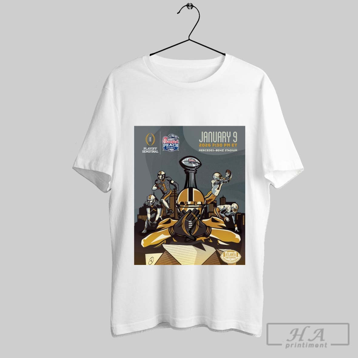 Official Trendy Playoff Semifinal X Chick Fil A Peach - Adult & Kids T-Shirts, Sweatshirts & Hoodies apparel design preview 1