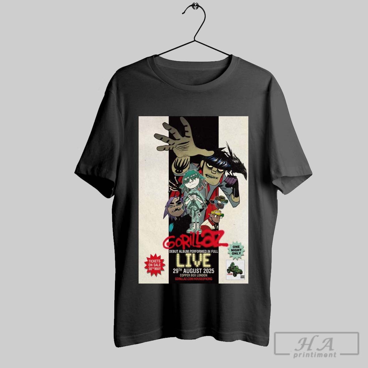 Official Trendy Poster Gorillaz Debut Album Performed - Adult & Kids T-Shirts, Sweatshirts & Hoodies apparel design preview 1