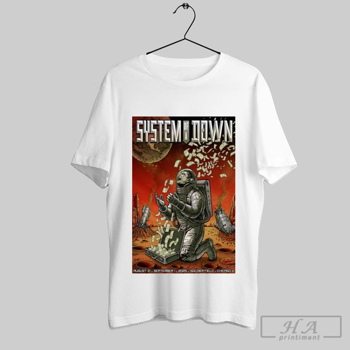 Official Trendy Poster System Of A Down August 31 - Adult & Kids T-Shirts, Sweatshirts & Hoodies apparel design preview 1
