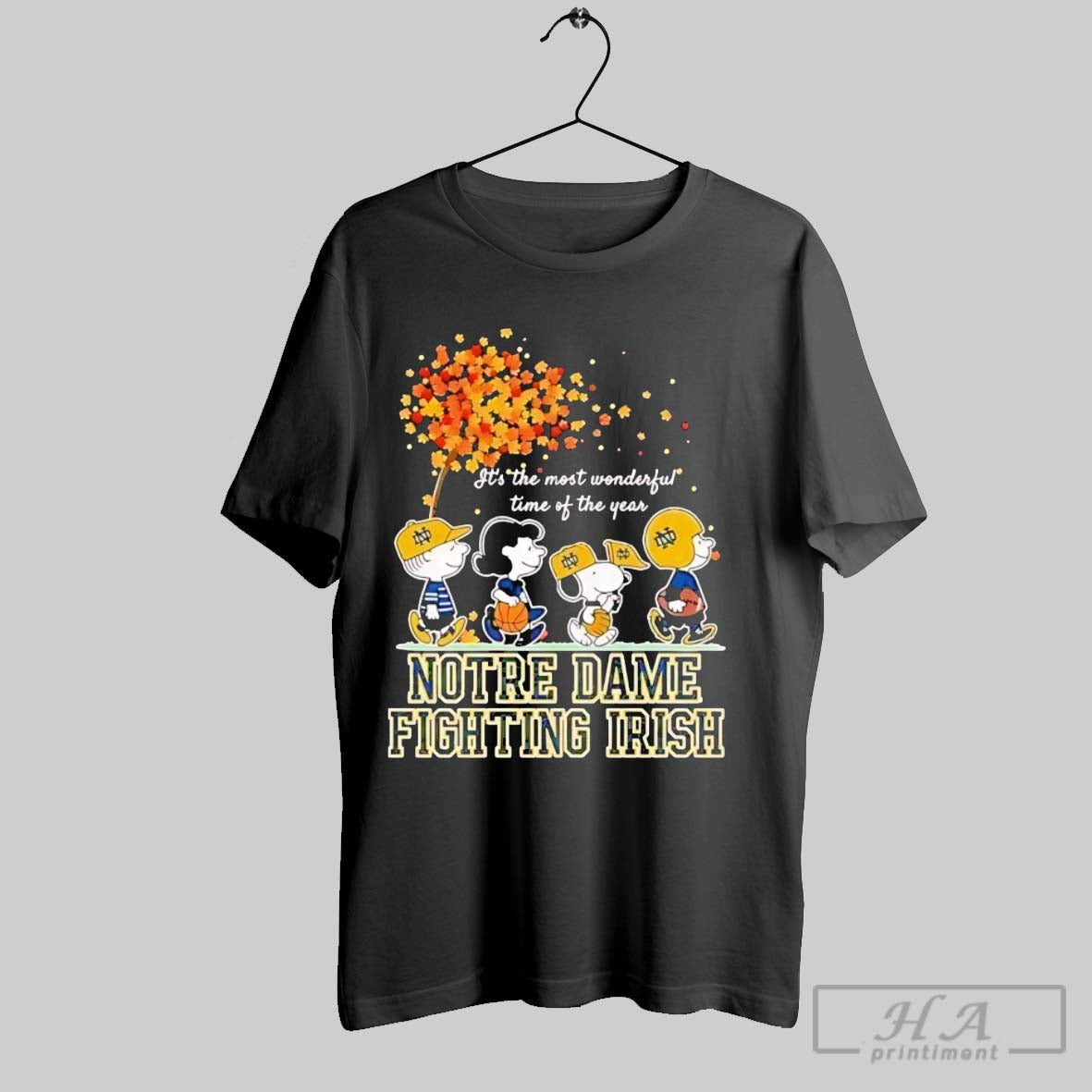 Official Trendy The Peanuts Notre Dame Fighting Irish - Adult & Kids T-Shirts, Sweatshirts & Hoodies apparel design preview 1