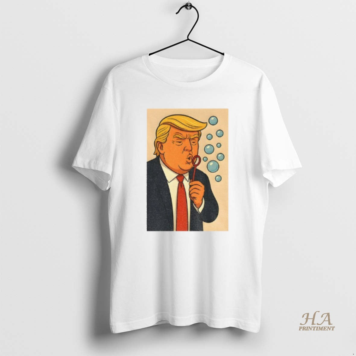 Official Trump Blowing Bubbles Bubba Bubble Wand - Adult & Kids T-Shirts, Sweatshirts & Hoodies apparel design preview 1