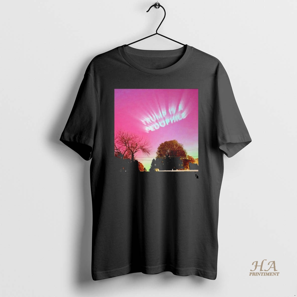 Official Trump Is A Pedophile Northern Lights - Adult & Kids T-Shirts, Sweatshirts & Hoodies apparel design preview 1