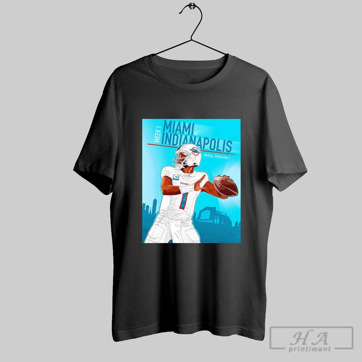 Official Tua Tagovailoa Miami Dolphins Week 1 At - Adult & Kids T-Shirts, Sweatshirts & Hoodies apparel design preview 1