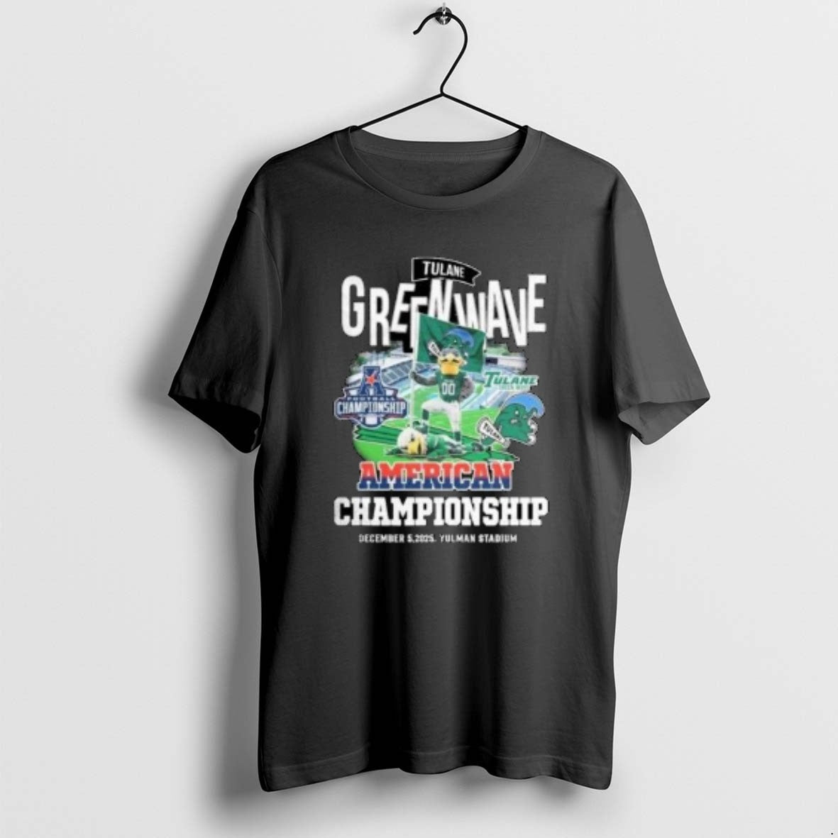 Official Tulane Green Wave Beat North Texas Mean - Adult & Kids T-Shirts, Sweatshirts & Hoodies apparel design preview 1