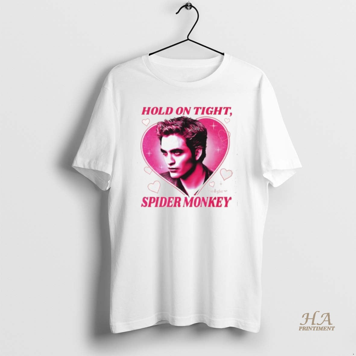 Official Twilight Edward Loves Spider Monkey - Adult & Kids T-Shirts, Sweatshirts & Hoodies apparel design preview 1