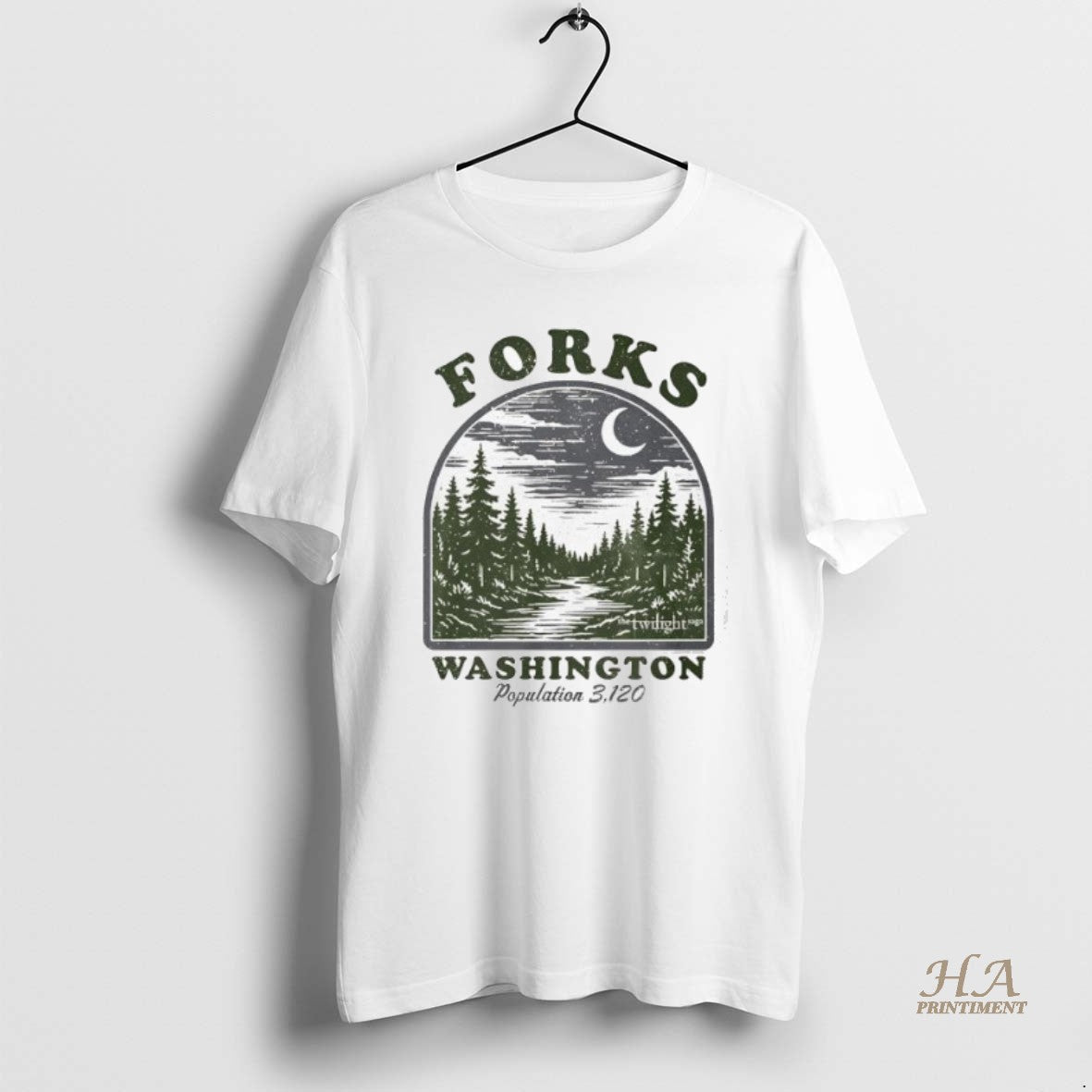 Official Twilight Forks Washington Vintage - Adult & Kids T-Shirts, Sweatshirts & Hoodies apparel design preview 1