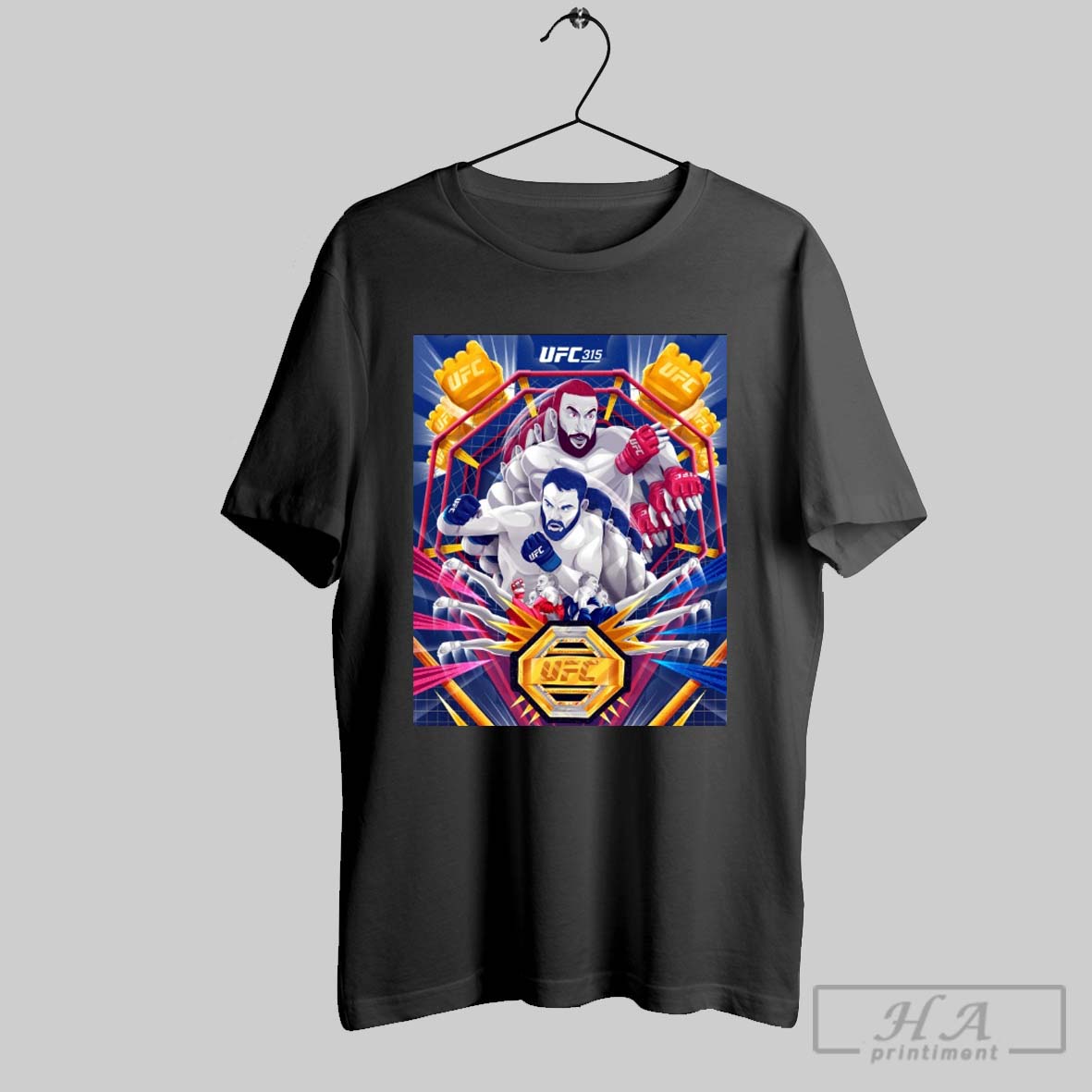 Official Ufc 315 World Champion Artist Series 2025 - Adult & Kids T-Shirts, Sweatshirts & Hoodies apparel design preview 1