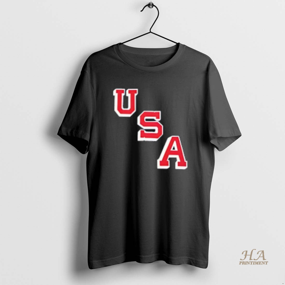 Official Usa Hockey Diagonal Graphic - Adult & Kids T-Shirts, Sweatshirts & Hoodies apparel design preview 1