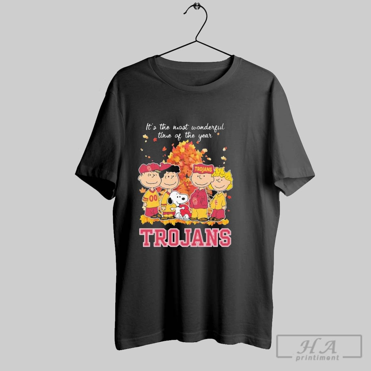 Official Usc Trojans And Peanuts Characters Its The - Adult & Kids T-Shirts, Sweatshirts & Hoodies apparel design preview 1