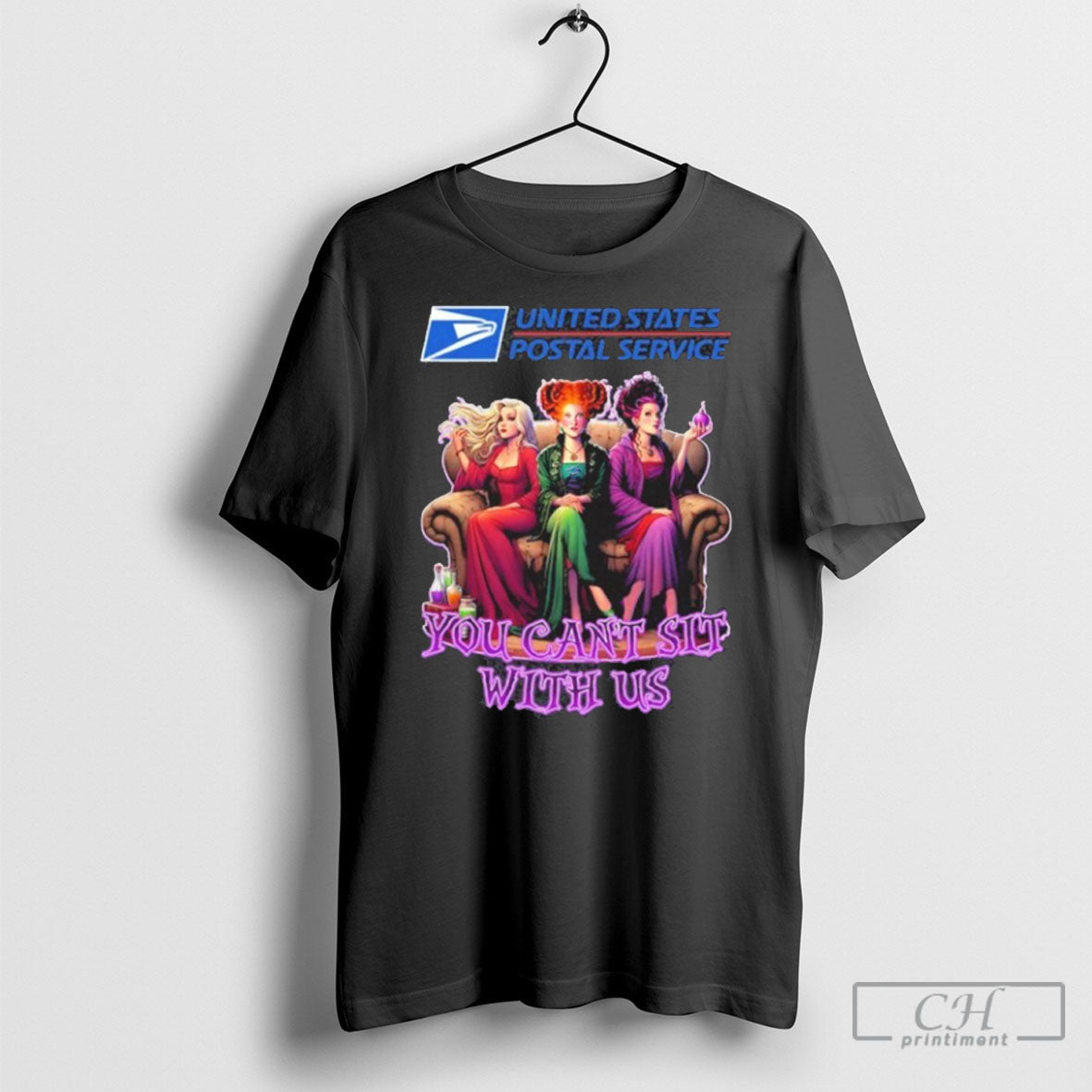 Official Usps Hocus Pocus You Cant Sit With Us - Adult & Kids T-Shirts, Sweatshirts & Hoodies apparel design preview 1