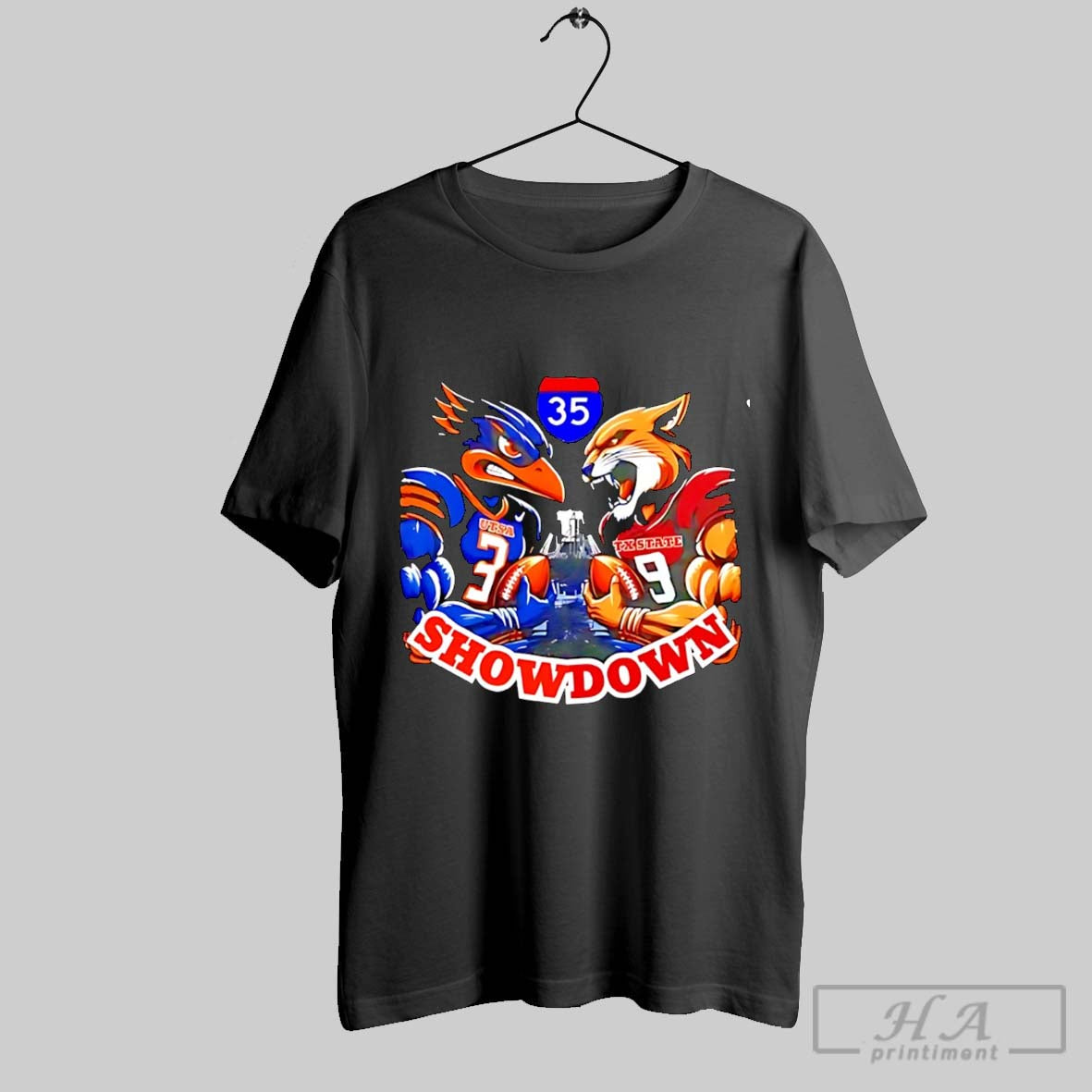 Official Utsa Vs Texas State Gameday Show Down 2025 - Adult & Kids T-Shirts, Sweatshirts & Hoodies apparel design preview 1