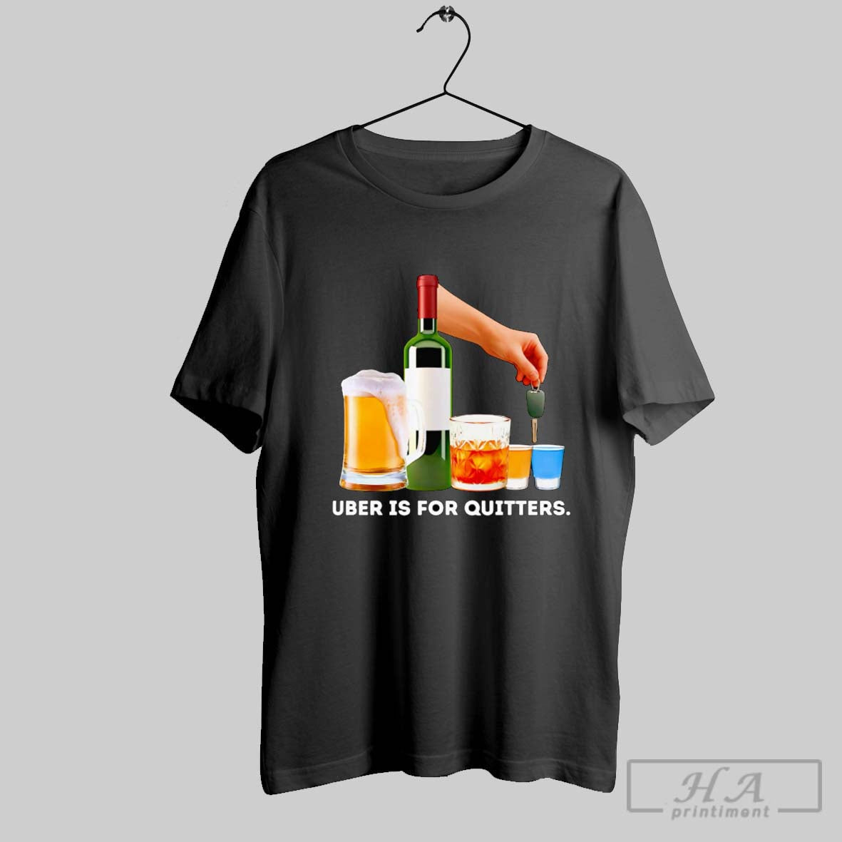 Official Uber Is For Quitters Poster - Adult & Kids T-Shirts, Sweatshirts & Hoodies apparel design preview 1