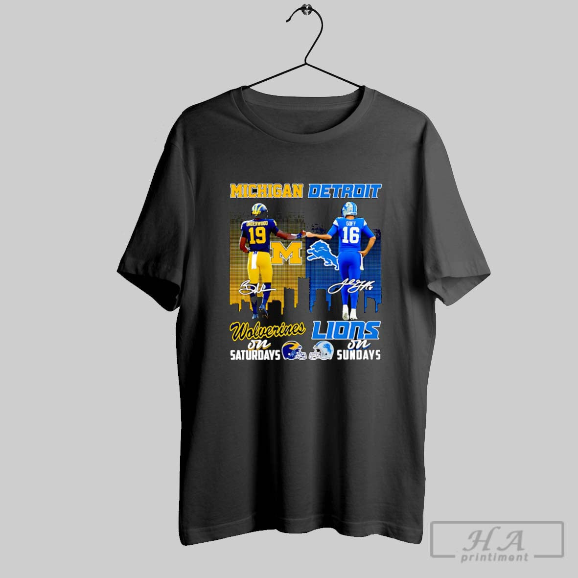Official Underwood And Goff Michigan Wolverines On - Adult & Kids T-Shirts, Sweatshirts & Hoodies apparel design preview 1