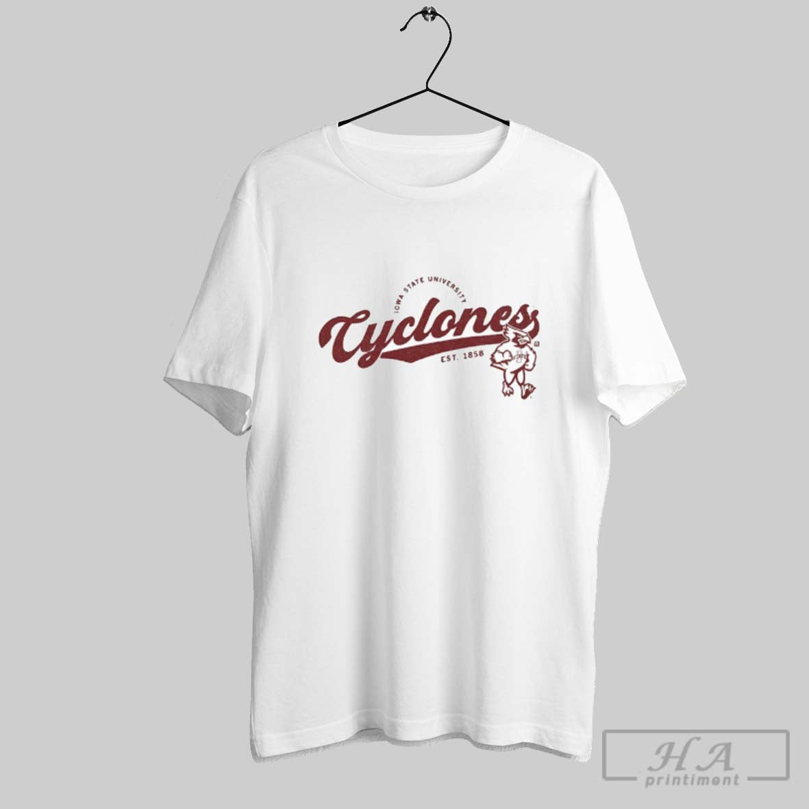 Official University Of Iowa Cyclones Script Logo - Adult & Kids T-Shirts, Sweatshirts & Hoodies apparel design preview 1