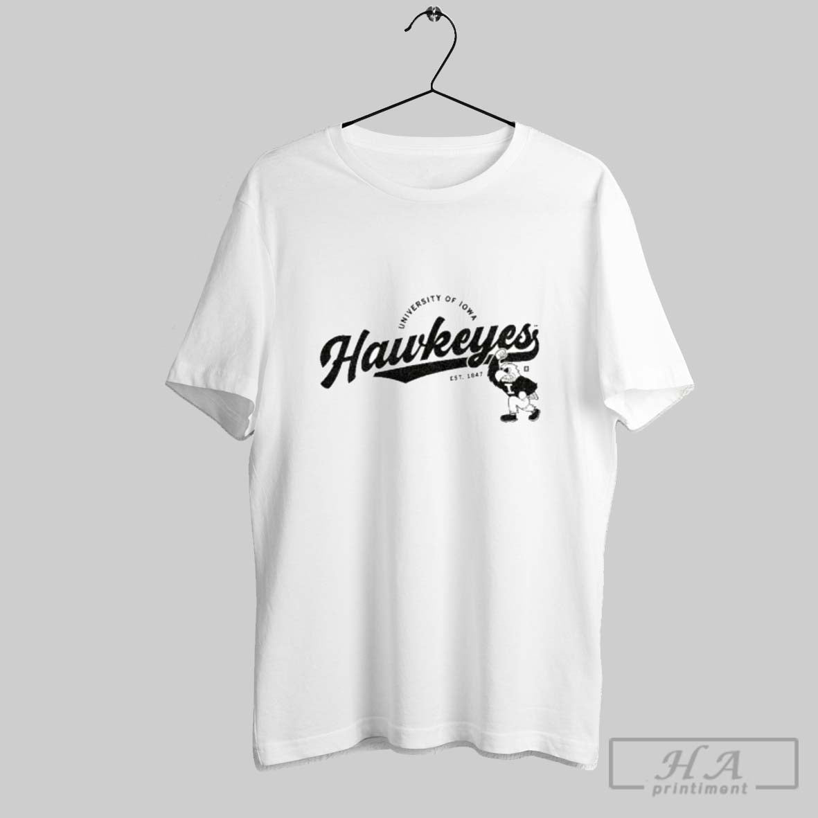 Official University Of Iowa Hawkeye Script Logo - Adult & Kids T-Shirts, Sweatshirts & Hoodies apparel design preview 1