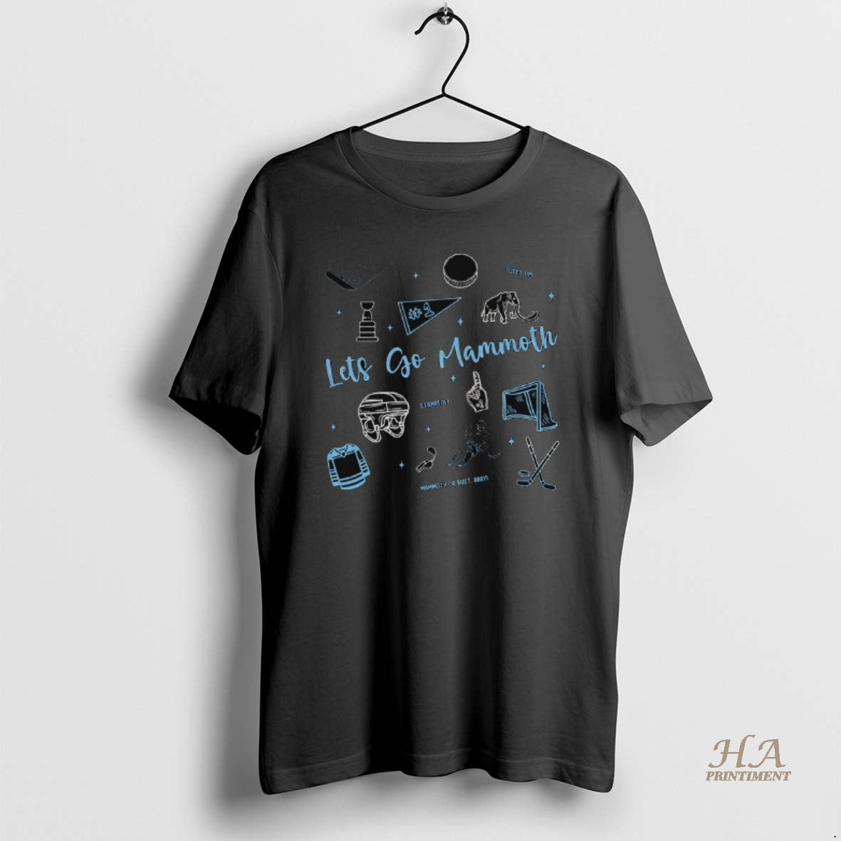 Official Utah Mammoth Hockey Lets Go Nhl Tusks Up - Adult & Kids T-Shirts, Sweatshirts & Hoodies apparel design preview 1