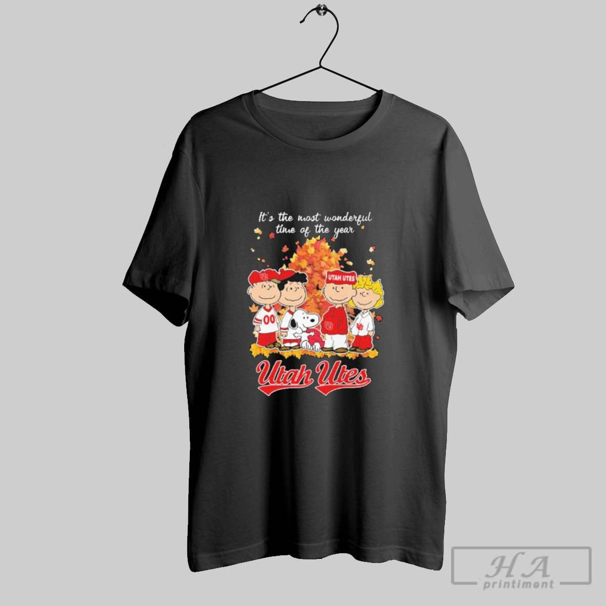 Official Utah Utes And Peanuts Character Its The Most - Adult & Kids T-Shirts, Sweatshirts & Hoodies apparel design preview 1