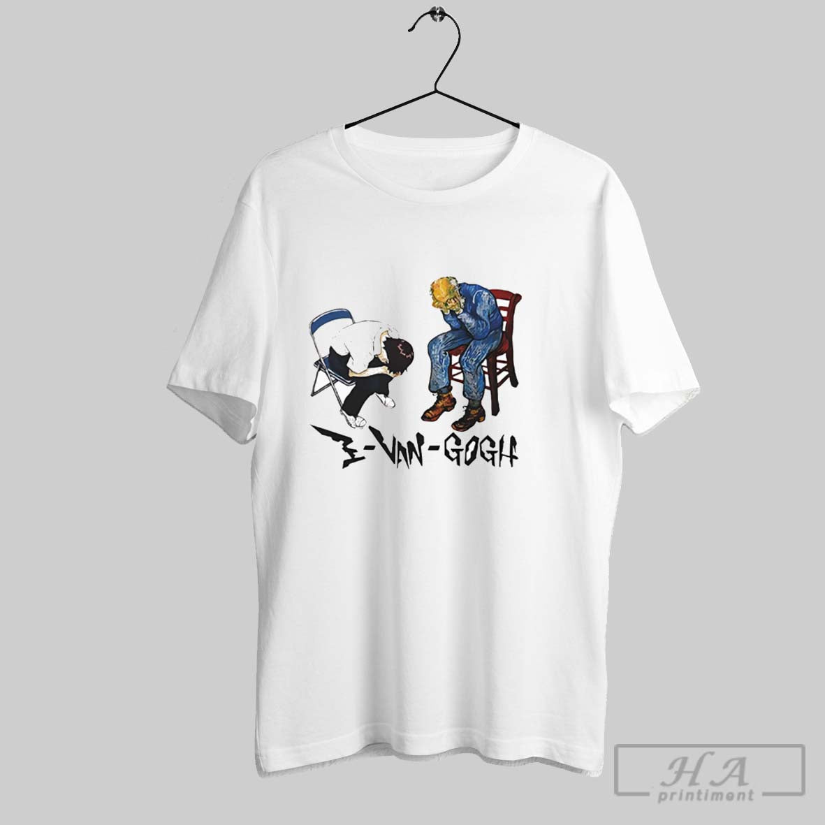 Official Van Gogh And Ikari Shinji Evangogh - Adult & Kids T-Shirts, Sweatshirts & Hoodies apparel design preview 1