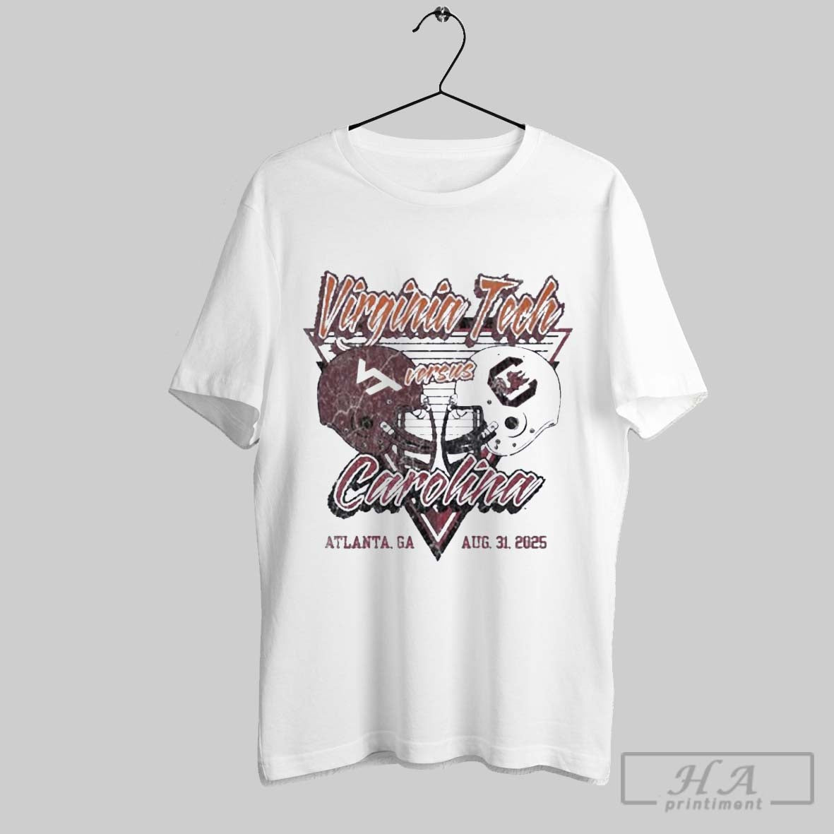 Official Virginia Tech Versus South Carolina Football - Adult & Kids T-Shirts, Sweatshirts & Hoodies apparel design preview 1