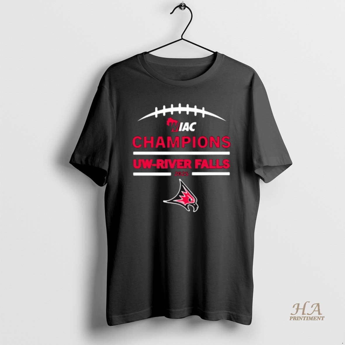 Official Wiac Champions Uw River Falls Football 2025 - Adult & Kids T-Shirts, Sweatshirts & Hoodies apparel design preview 1