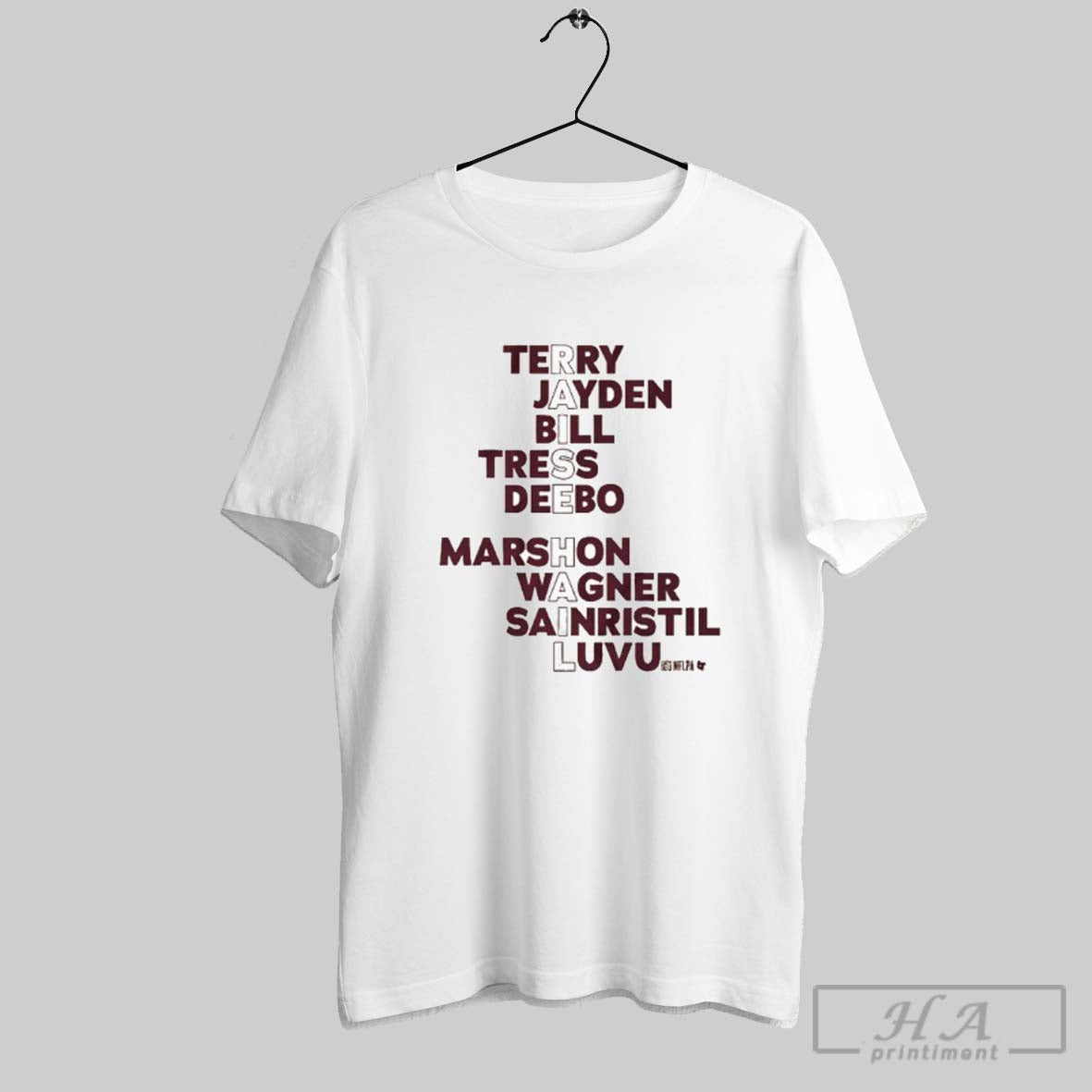 Official Washington Commanders Terry Jayden Bill - Adult & Kids T-Shirts, Sweatshirts & Hoodies apparel design preview 1