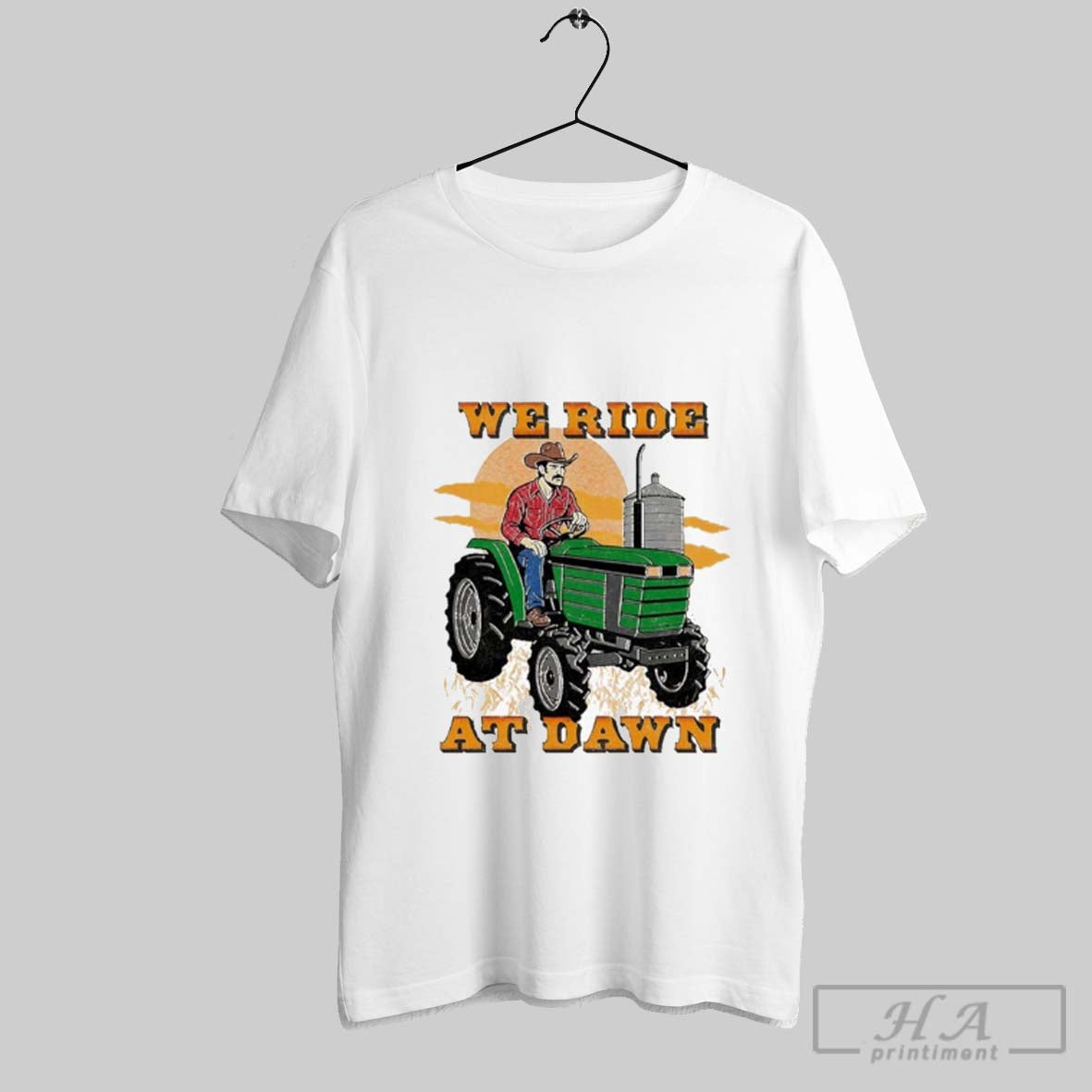 Official We Ride At Dawn Tractor - Adult & Kids T-Shirts, Sweatshirts & Hoodies apparel design preview 1
