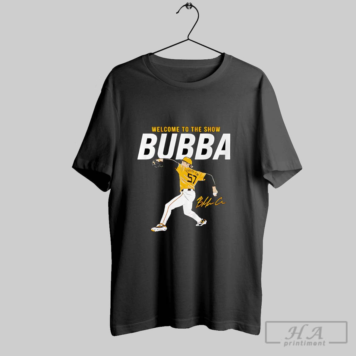 Official Welcome To The Show Bubba Chandler - Adult & Kids T-Shirts, Sweatshirts & Hoodies apparel design preview 1