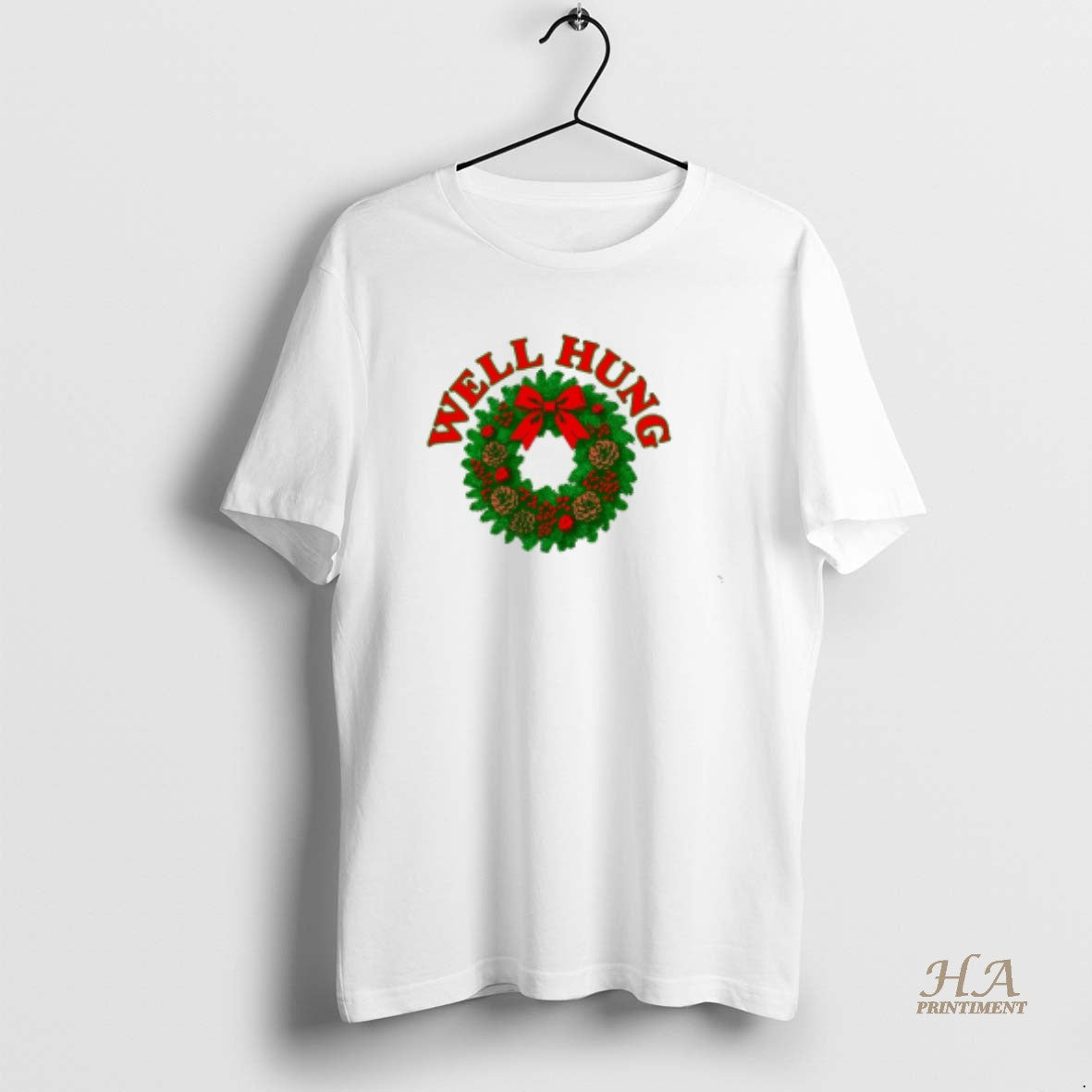 Official Well Hung Christmas Wreath 2025 - Adult & Kids T-Shirts, Sweatshirts & Hoodies apparel design preview 1
