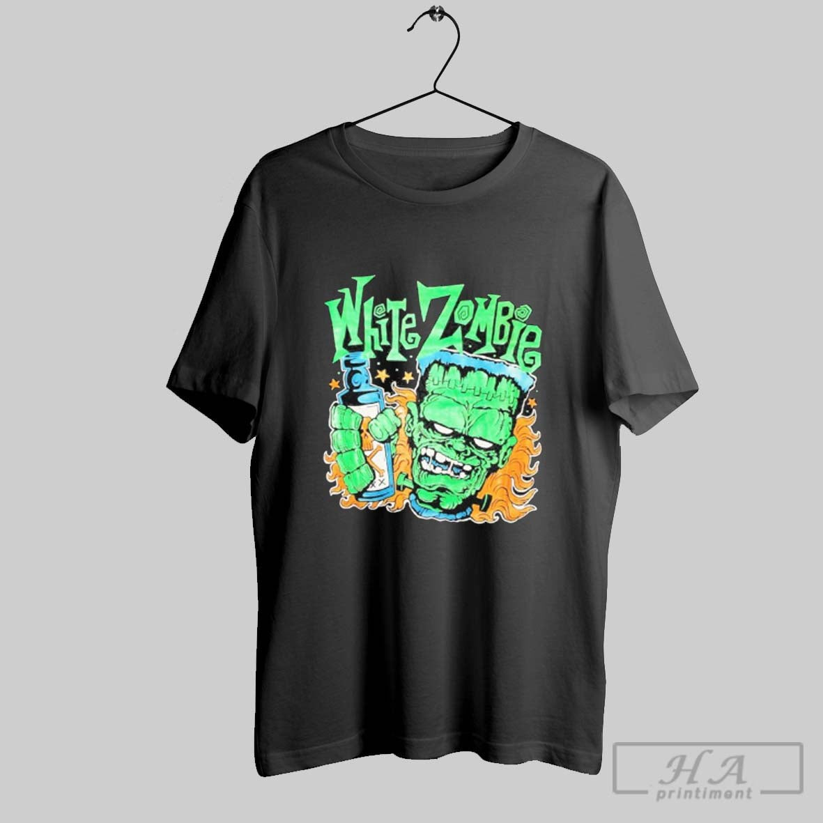 Official White Zombie Frank N Booze - Adult & Kids T-Shirts, Sweatshirts & Hoodies apparel design preview 1