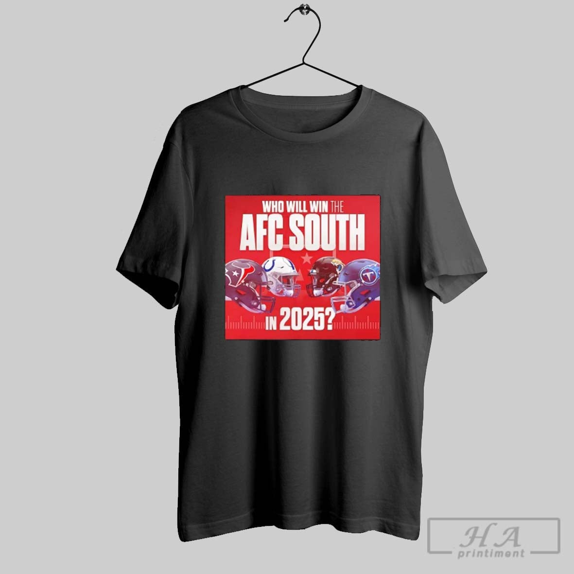 Official Who Will Win The 2025 Afc South - Adult & Kids T-Shirts, Sweatshirts & Hoodies apparel design preview 1