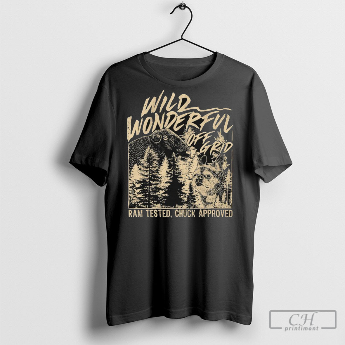 Official Wild Wonderful Off Grid Ram Tested Chuck - Adult & Kids T-Shirts, Sweatshirts & Hoodies apparel design preview 1
