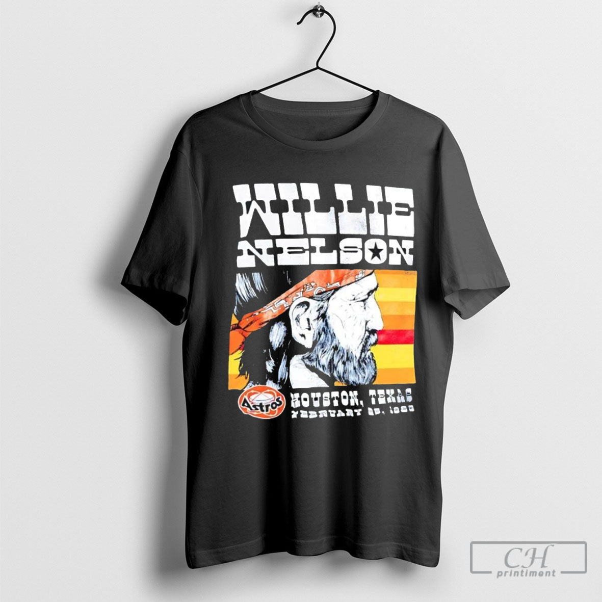Official Willie Nelson Houston Texas Sweater - Adult & Kids T-Shirts, Sweatshirts & Hoodies apparel design preview 1