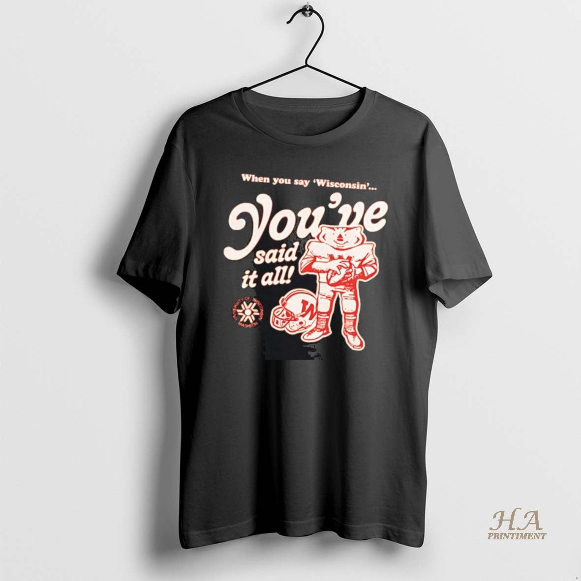 Official Wisconsin Badgers When You Say Said It All - Adult & Kids T-Shirts, Sweatshirts & Hoodies apparel design preview 1