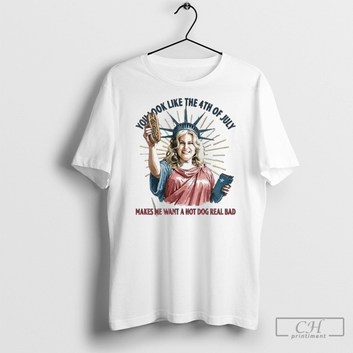 Official You Look Like The 4th Of July Makes Me Want - Adult & Kids T-Shirts, Sweatshirts & Hoodies apparel design preview 1