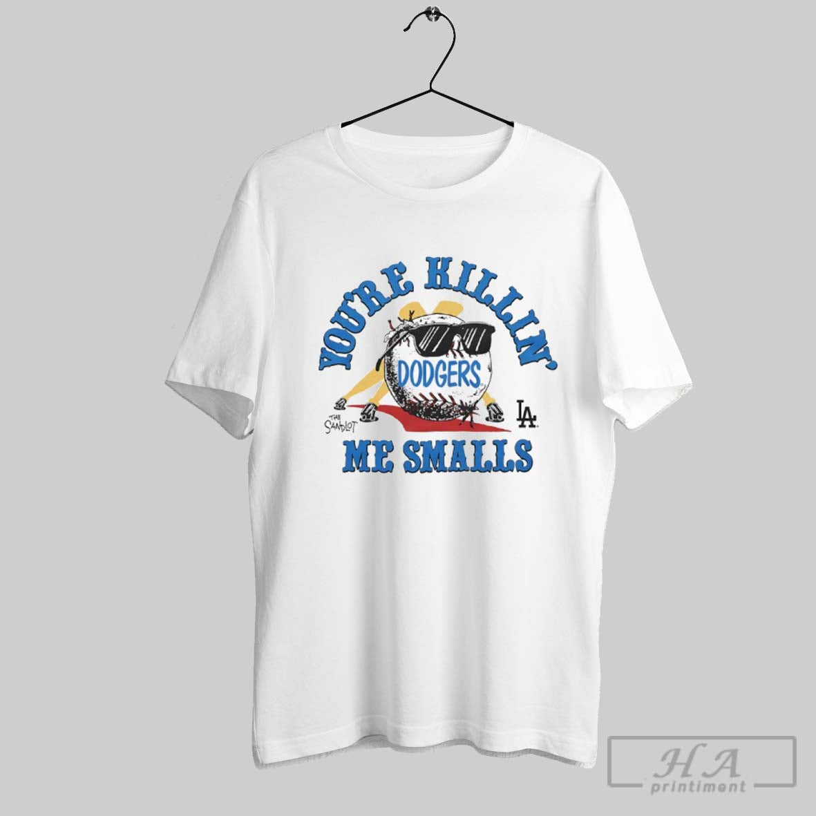 Official Youre Killin Me Smalls Los Angeles Dodgers X - Adult & Kids T-Shirts, Sweatshirts & Hoodies apparel design preview 1