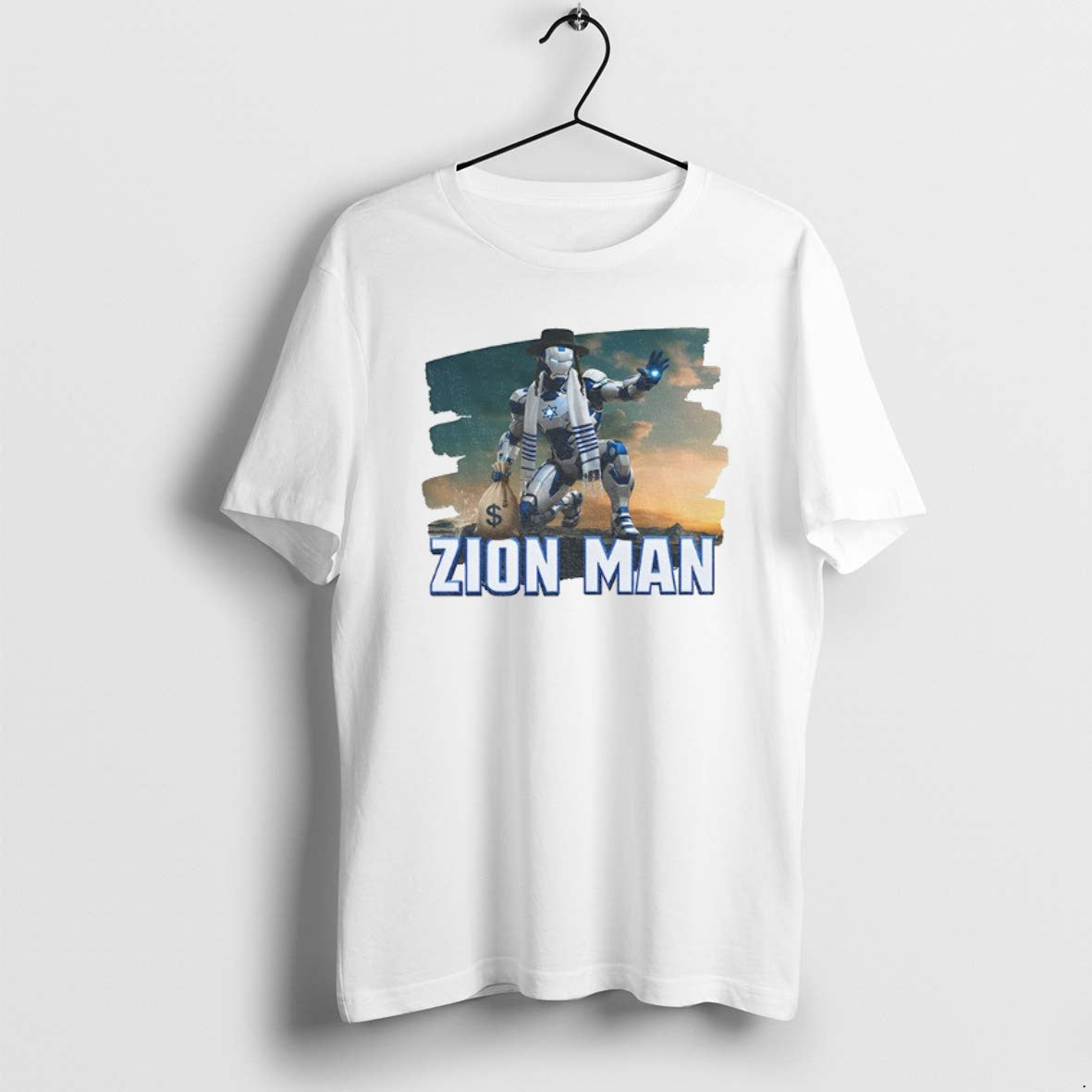 Official Zion Man Iron Jewish Parody - Adult & Kids T-Shirts, Sweatshirts & Hoodies apparel design preview 1