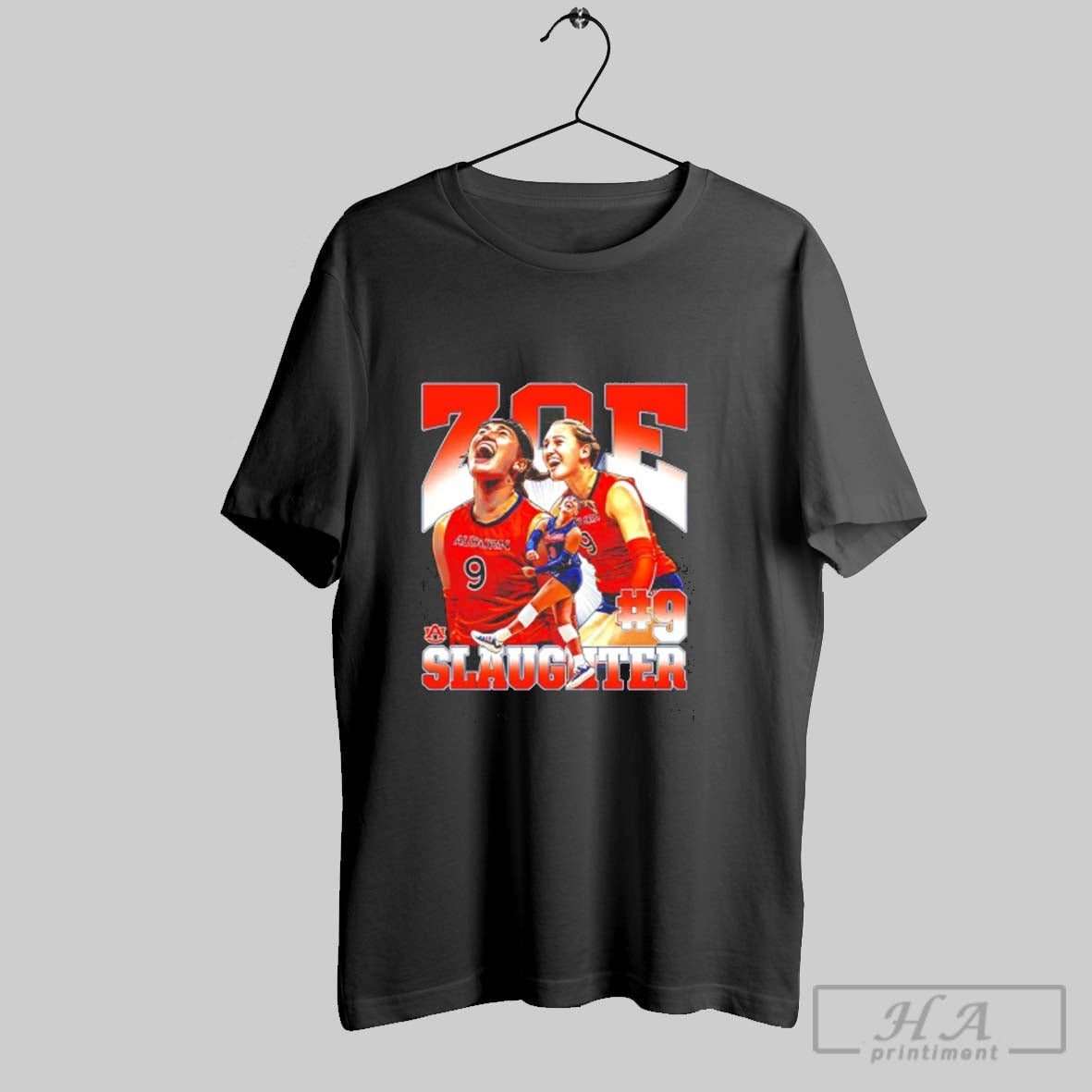 Official Zoe Slaughter Auburn Volleyball Ncaa Player - Adult & Kids T-Shirts, Sweatshirts & Hoodies apparel design preview 1