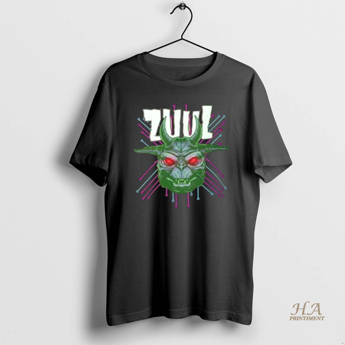 Official Zuul Ghostbusters Demon Gatekeeper - Adult & Kids T-Shirts, Sweatshirts & Hoodies apparel design preview 1