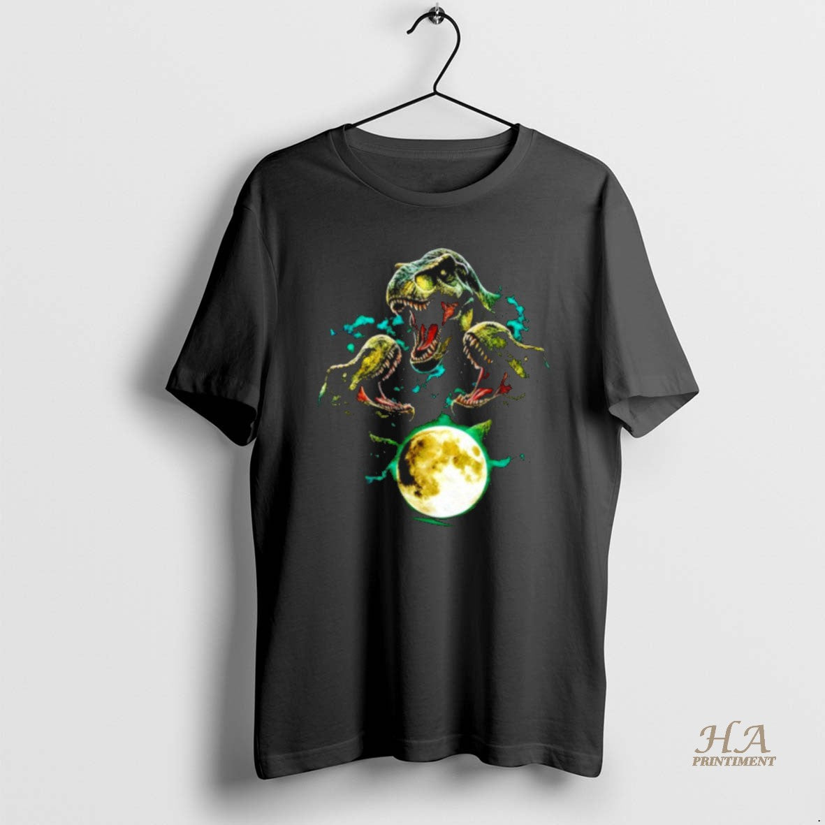 Official Trex Jurassic Dinosaur Moon 0i4h9x - Adult & Kids T-Shirts, Sweatshirts & Hoodies apparel design preview 1