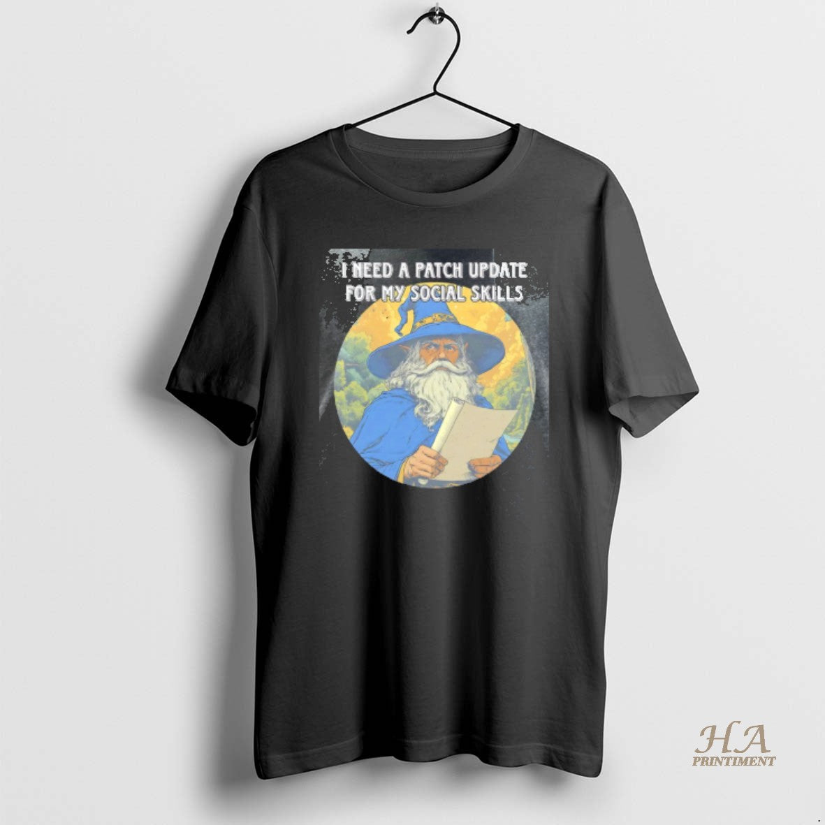 Official Zlckmlja Wizard I Need A Patch Update For My - Adult & Kids T-Shirts, Sweatshirts & Hoodies apparel design preview 1