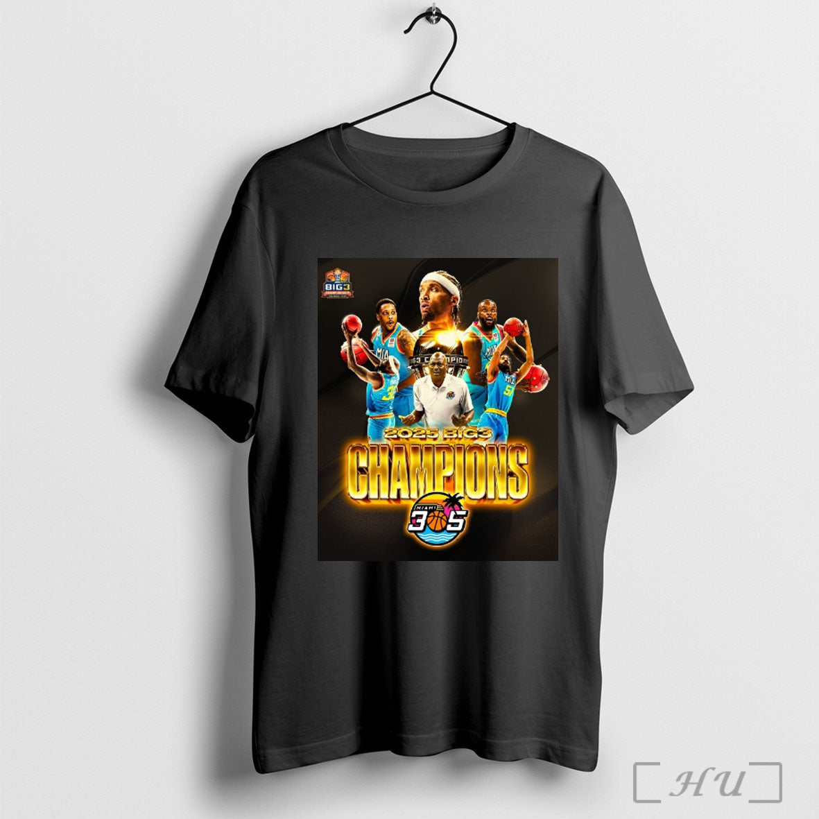 Officials 2025 Big3 Champions Miami 305 Beasley - Adult & Kids T-Shirts, Sweatshirts & Hoodies apparel design preview 1
