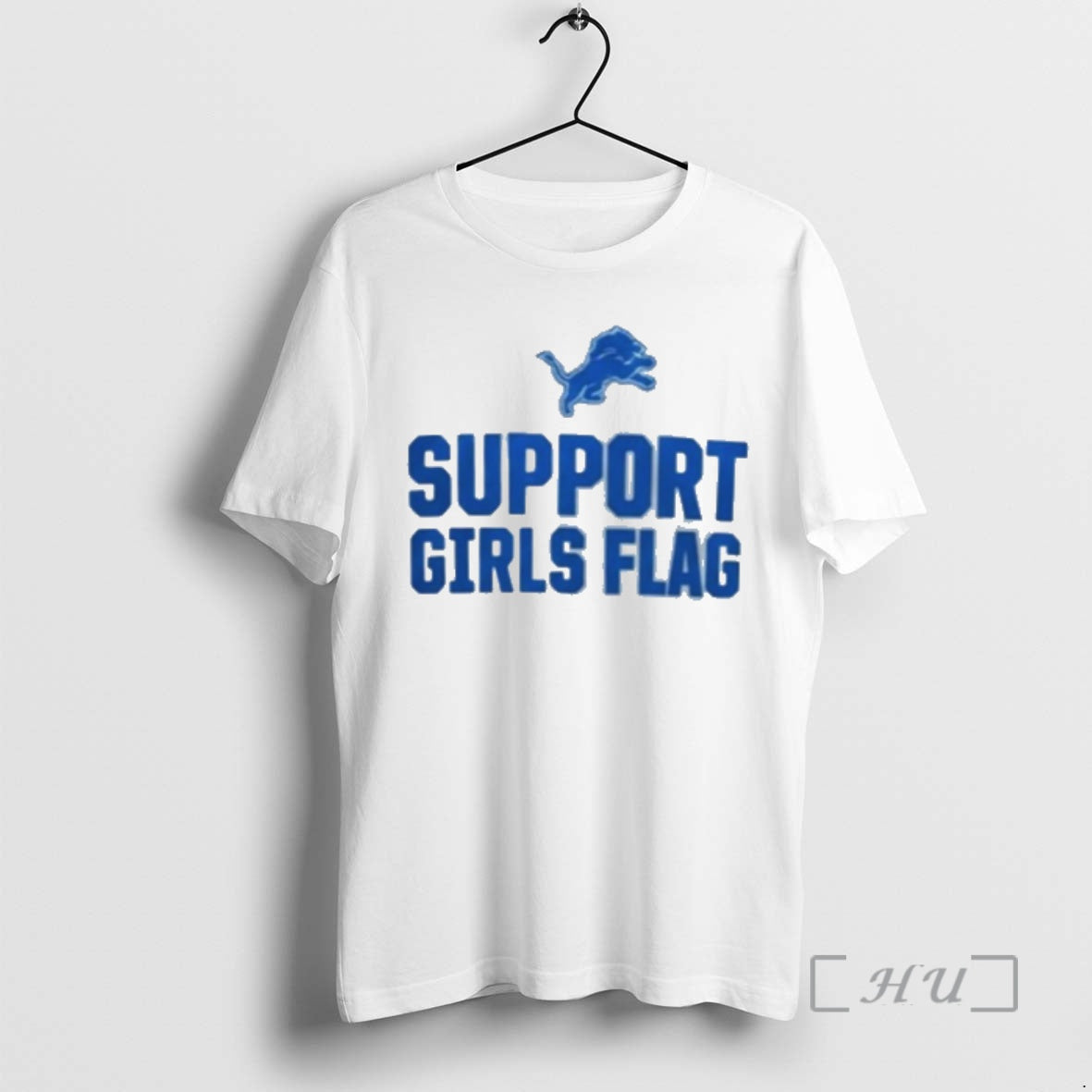 Officials 2025 Detroit Lions Support Girls Flag - Adult & Kids T-Shirts, Sweatshirts & Hoodies apparel design preview 1