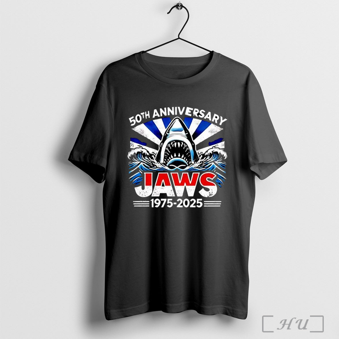 Officials 50th Anniversary Jaws 1975 2025 Shark Movie - Adult & Kids T-Shirts, Sweatshirts & Hoodies apparel design preview 1