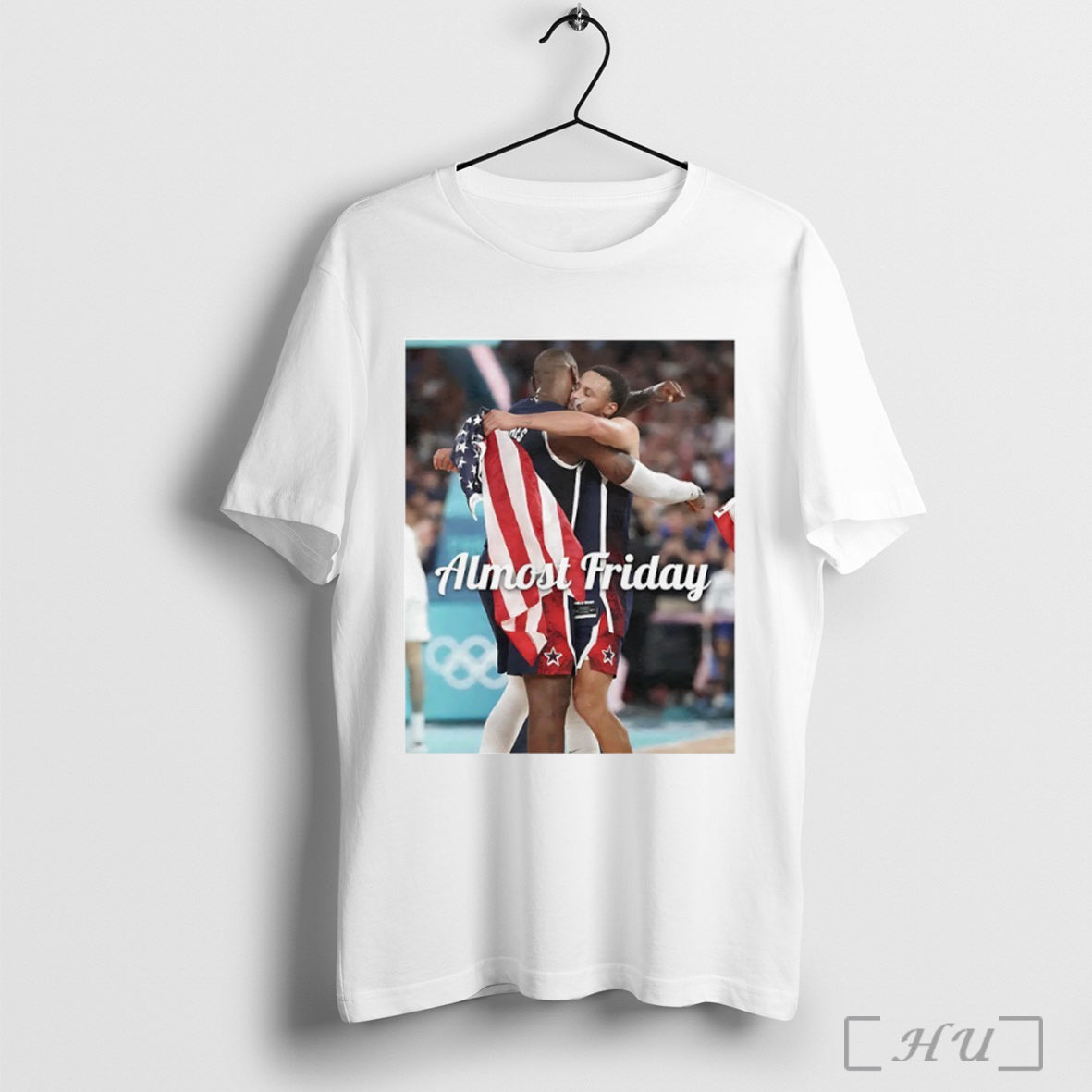 Officials Almost Friday Bron And Steph Olympics - Adult & Kids T-Shirts, Sweatshirts & Hoodies apparel design preview 1