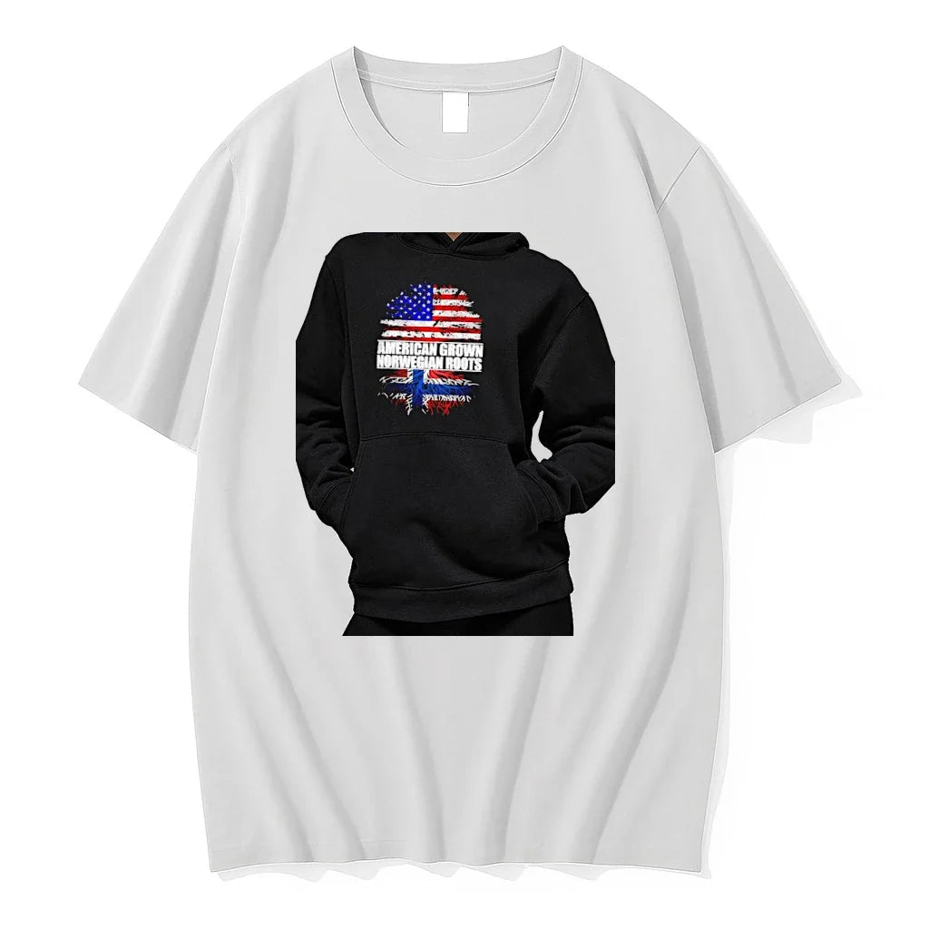 Officials American Norwegian Heritage Roots Grown - Adult & Kids T-Shirts, Sweatshirts & Hoodies apparel design preview 1