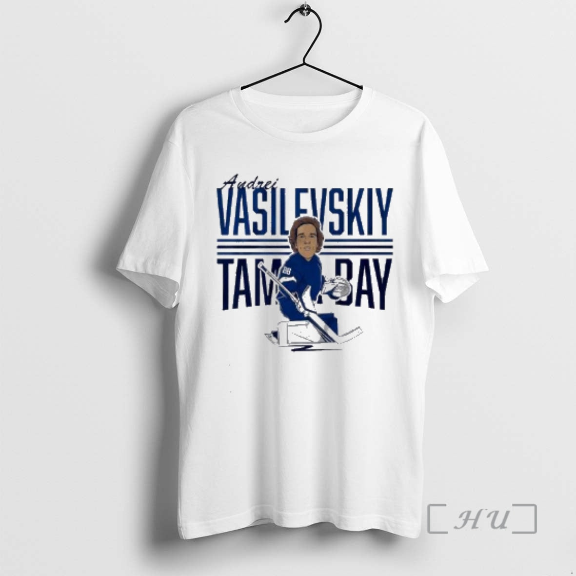 Officials Andrei Vasilevskiy Center Ice Caricature - Adult & Kids T-Shirts, Sweatshirts & Hoodies apparel design preview 1